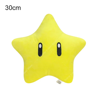 Super Bros Yellow Super Star Plush Doll — Shine Sprite Stuffed Toy Pillow Kids Gift