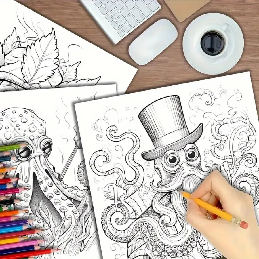 Art Coloring Book - Upgraded Thick Paper, 22 Pages, Stoner Coloring Gift for Holidays, Birthdays & Parties