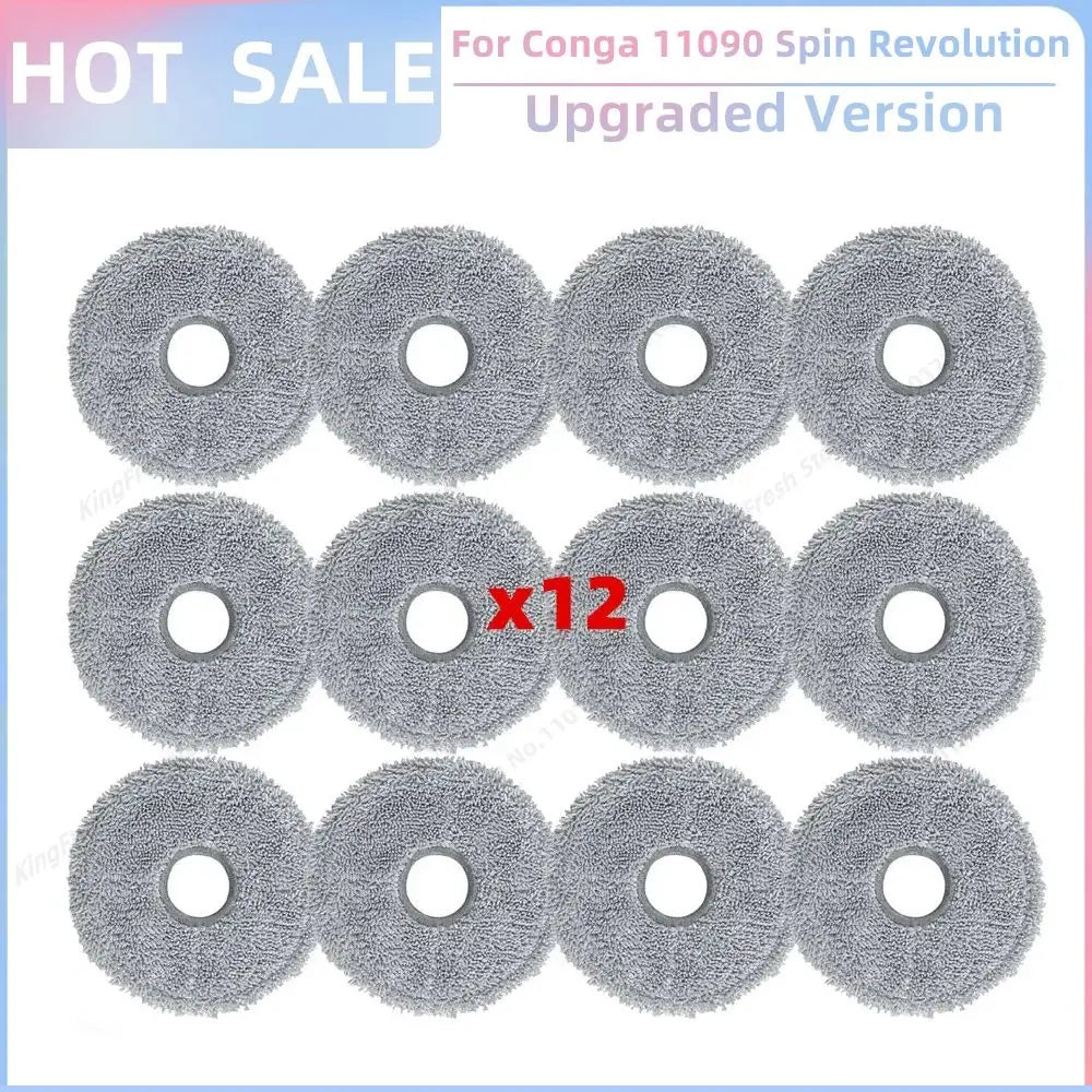 Replacement Parts Kit for Cecotec Conga 11090 / 13090 Spin Revolution Vacuum – Roller, Brushes, HEPA Filter & Mop