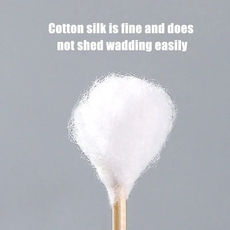 500PCS Disposable Cotton Swabs - Double End Round Head for Makeup, Removal, Cleaning, and Pet Care