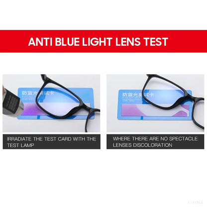 2024 Trending TR90 Blue Light Blocking Glasses – Matte Black Gaming Eyewear for Men & Women, Transparent Fashion Frame