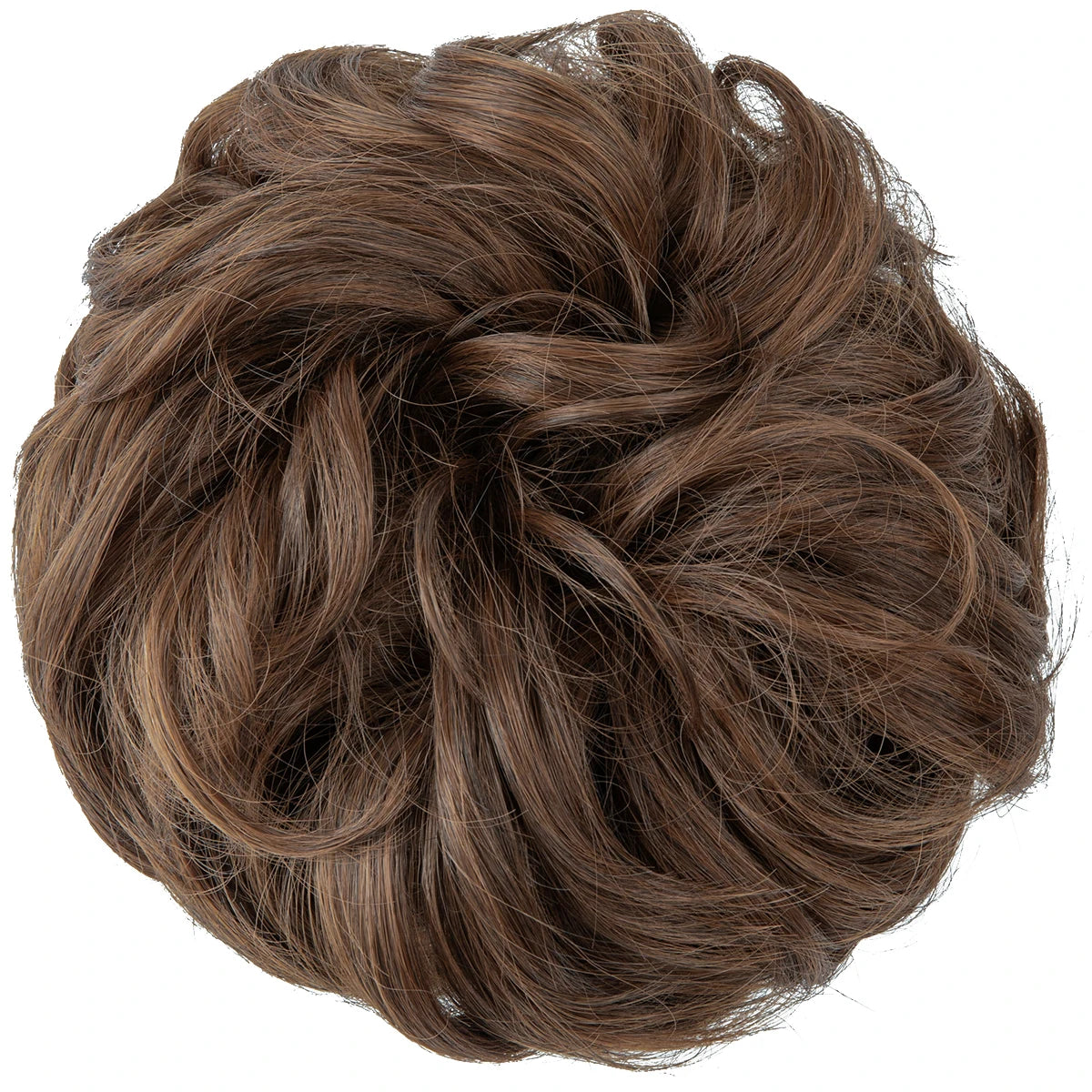 Synthetic Messy Hairpiece Chignon Scrunchie – Blonde & Brown Donut Bun for Women, Elastic Daily Use Hair Extension H9