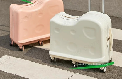Kids Ride-On Suitcase with 360° Wheels & TSA Lock – Lightweight Cabin Luggage for Boys and Girls