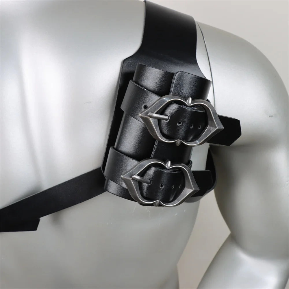 Medieval Viking & Pirate Leather Belt – Sword, Axe, Mace, and Tomahawk Holder with Metal Rings for LARP
