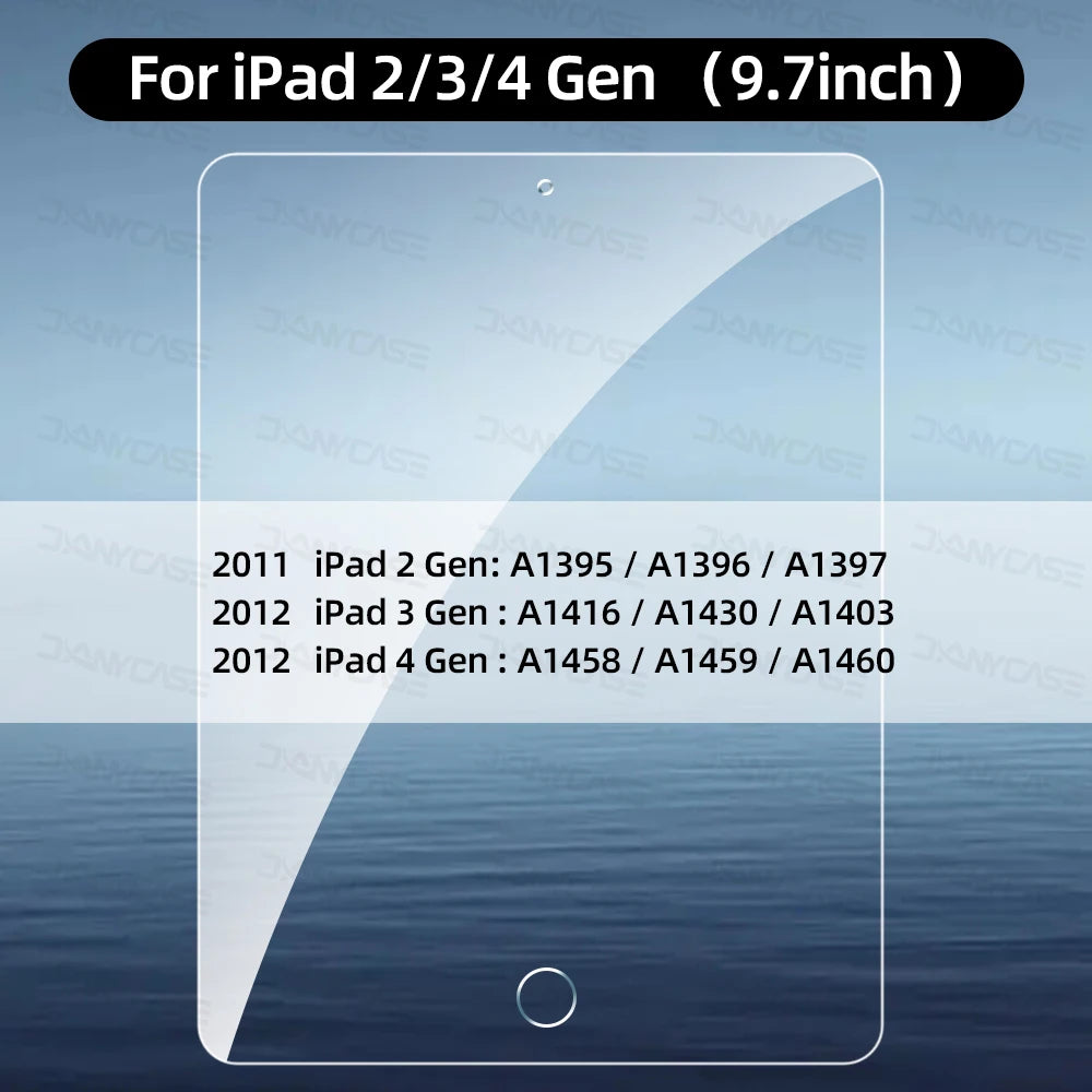 Tempered Glass Screen Protector for iPad – Compatible with 2019/2020 10.2", iPad Pro 11", Air 3 10.5", Mini & 9.7" Models