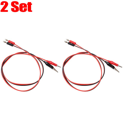 4mm Banana Plug to Alligator Clip Test Leads - Multimeter & Oscilloscope Electrical Testing Cables