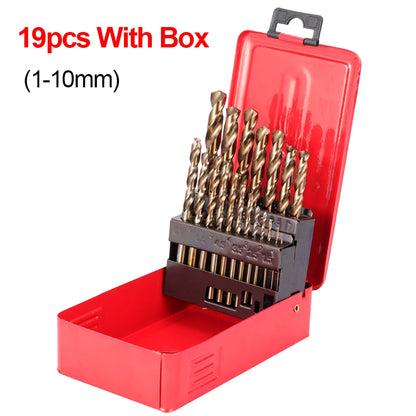 M35 Cobalt Twist Drill Bit Set – HSS-Co Straight Shank Metal Drill Kit for Stainless Steel, Iron & Woodworking Use