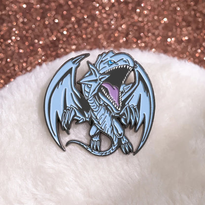 Yu-Gi-Oh! Blue-Eyes White Dragon Enamel Pin - Anime Brooch Badge for Backpacks, Lapels, and Collectors’ Gifts