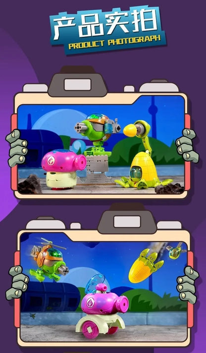 2025 Plants vs. Zombies Action Figure Set – Robot Sunflower, Cactus & Corn PVC Deformation Toys for Kids Gift