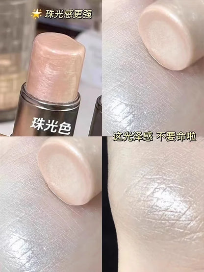 KAXIER High Gloss Stick Highlighter Blush — Waterproof Shimmer Face Contour Illuminator & Brightening Rouge