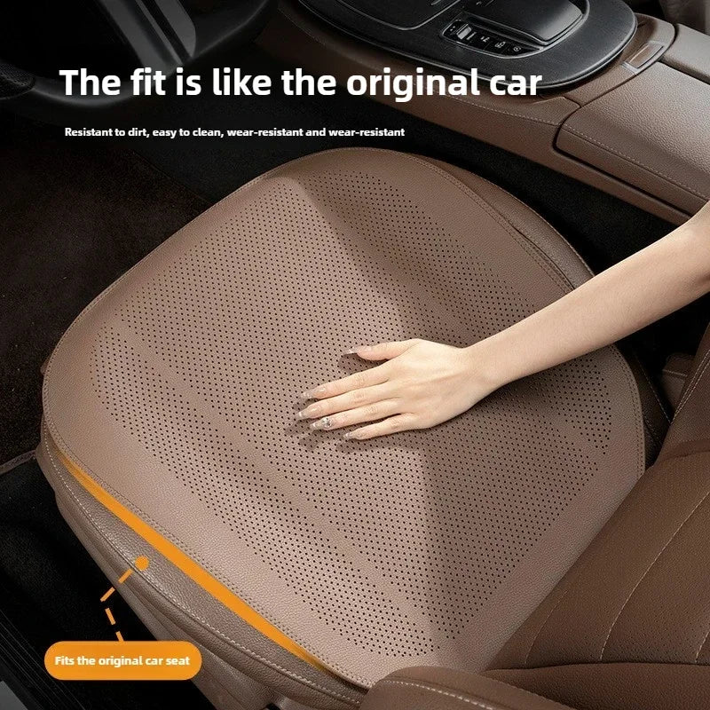 Universal Car Seat Cushion Cover - Four-Season Breathable Ventilated Half-Cover Seat Pad Set for Front or Rear Seats