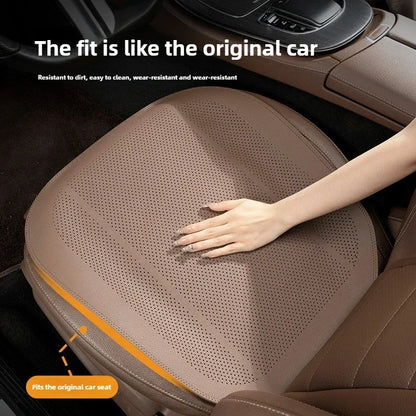 Universal Car Seat Cushion Cover - Four-Season Breathable Ventilated Half-Cover Seat Pad Set for Front or Rear Seats
