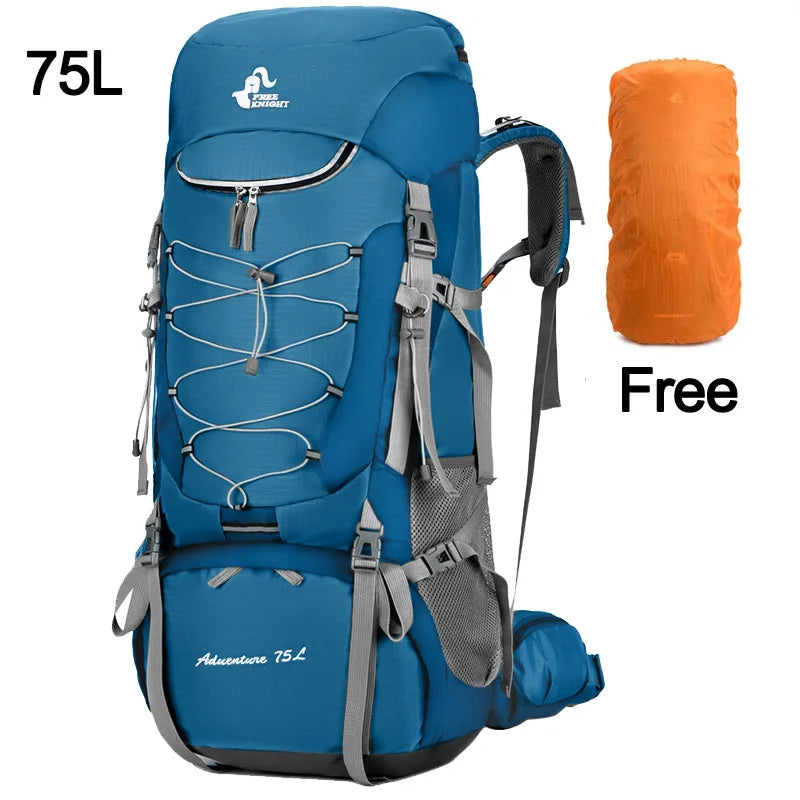 75L Camping & Hiking Backpack with Rain Cover - Outdoor Travel, Trekking & Climbing Rucksack for Men