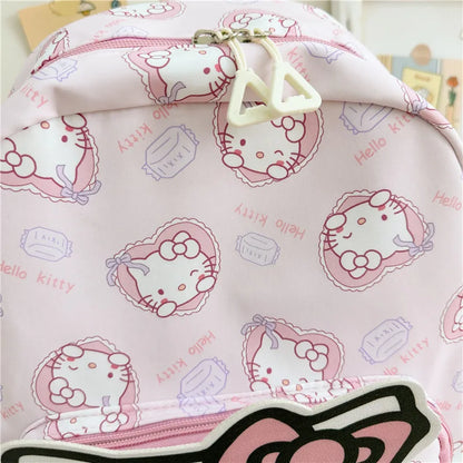 Anime Cartoon Kuromi, Melody & Cinnamoroll Backpack – Kawaii Canvas Schoolbag for Boys & Girls, Hello Kitty Fashion Kids Backpack