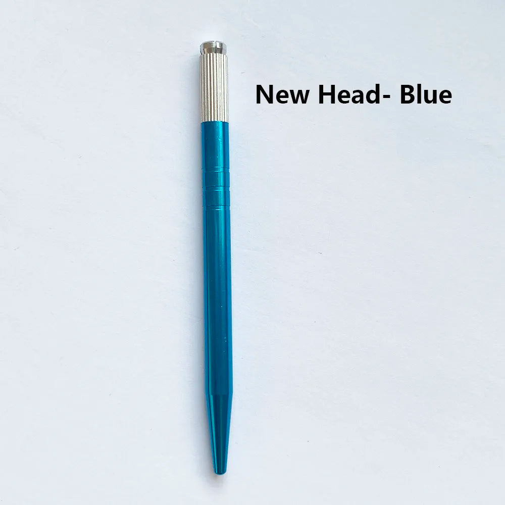 10pcs Permanent Makeup Eyebrow Tattoo Pens — Manual Tebori Microblading Stainless Steel Lock-Pin Tools