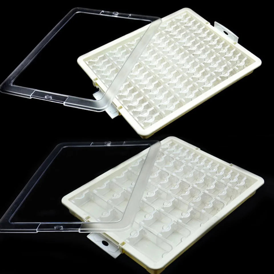 HUACAN Diamond Painting Tool Accessories – Plaid Jewelry Drill Transparent Storage Box for Diamond Embroidery