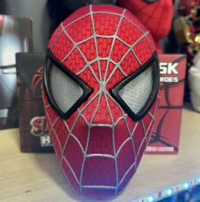 Miles Spider-Man 1:1 Electronic Mask - Moving Glowing Eyes with Ring Control for Cosplay, Collectors & Fans