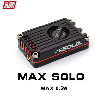 RUSH MAX SOLO 5.8GHz 2.5W VTX Video Transmitter - 48CH/37CH, CVBS PAL/NTSC, Includes Antenna for RC FPV Long Range Fixed-Wing Drones