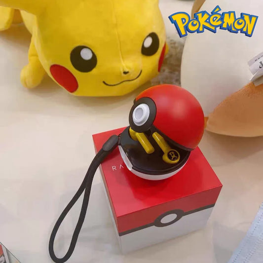 Pokémon Pikachu Wireless Bluetooth 5.0 Earphones – Noise Reduction Sport Headphones with Touch Control & Mic, Universal Gift