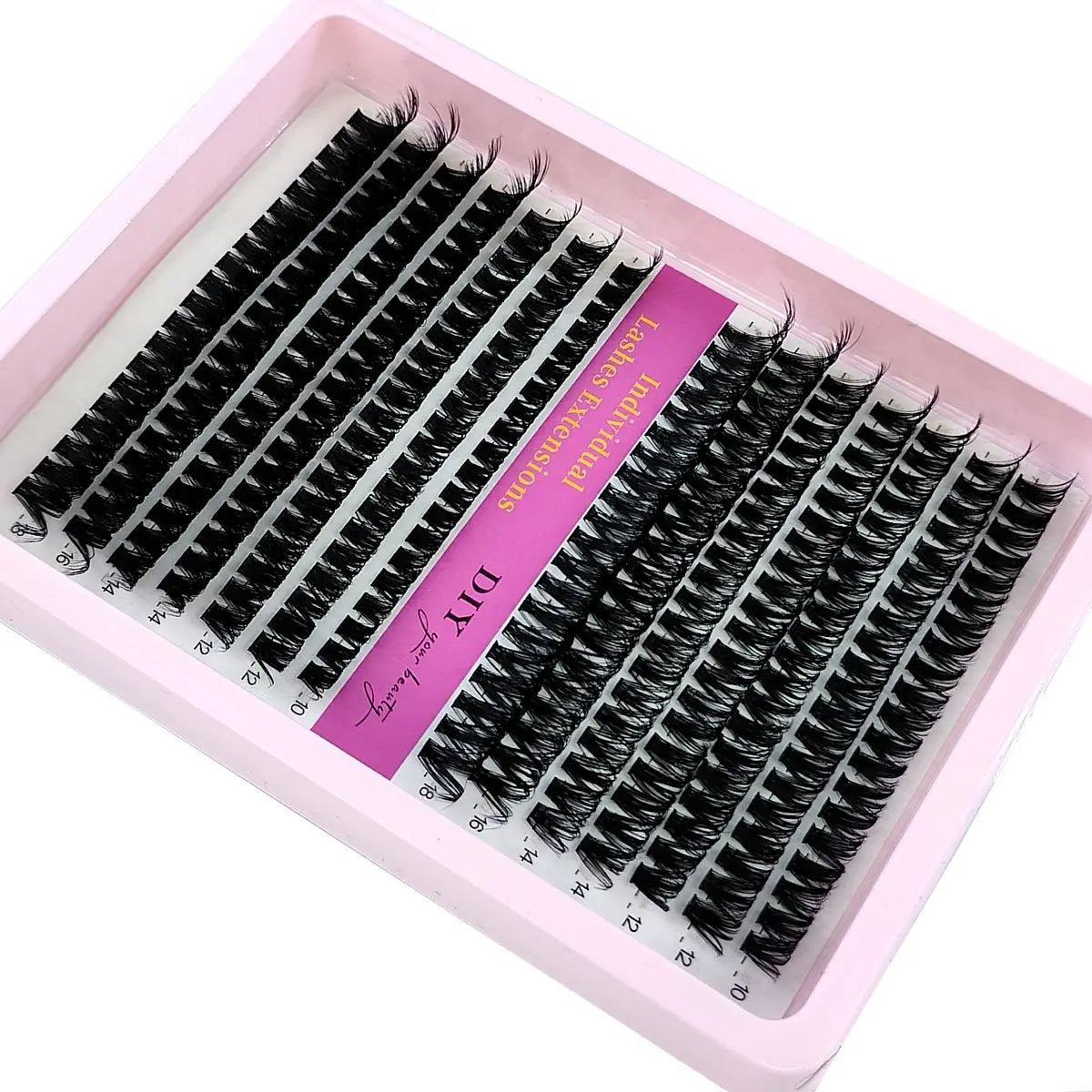 60D/80D/100D Mixed Eyelash Clusters – 10-18mm Wispy Individual Lash Extensions, 266/280pcs DIY Mink False Lashes for Makeup