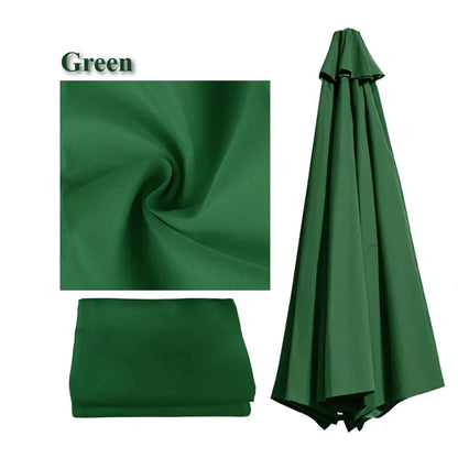 Universal Replacement Patio Umbrella Canopy – Waterproof Sunshade Cover for Garden Parasol (2m/2.5m/2.7m/3m, 6 & 8 Ribs)