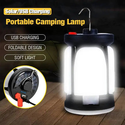 Rechargeable LED Camping Lantern – Portable Folding Floodlight with 3 Modes for Tent, Hiking, & Fishing
