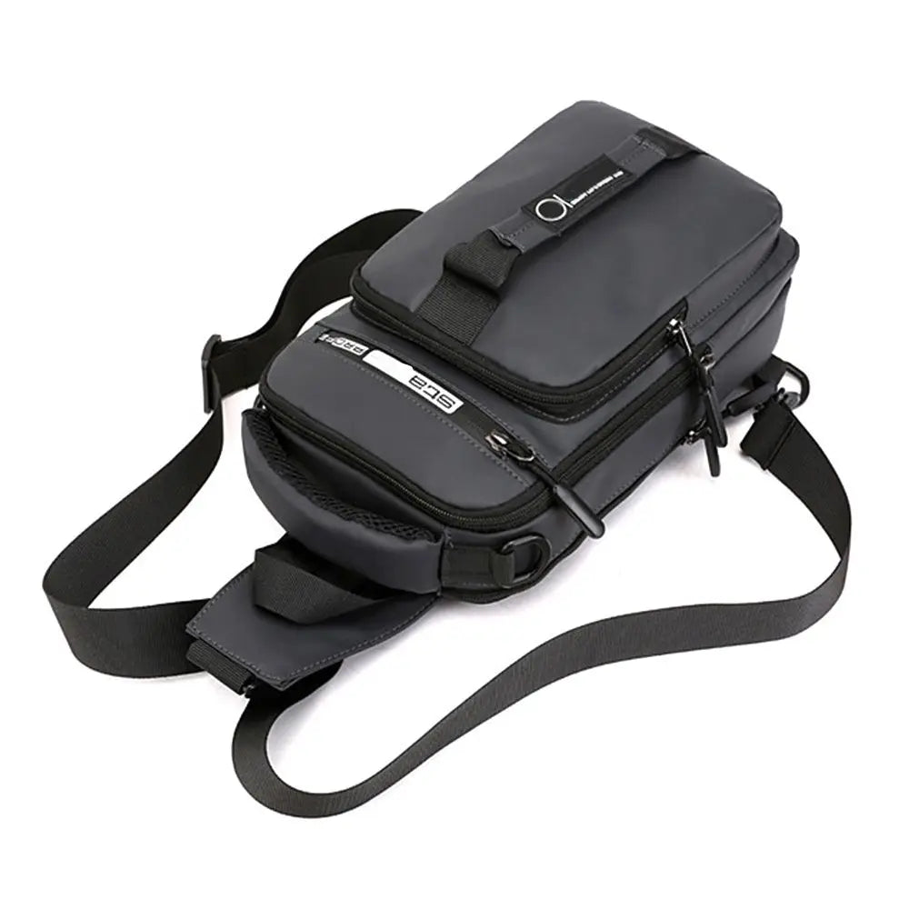 Men's Anti-Theft Sling Chest Bag – Crossbody Messenger Backpack with USB Charging Port