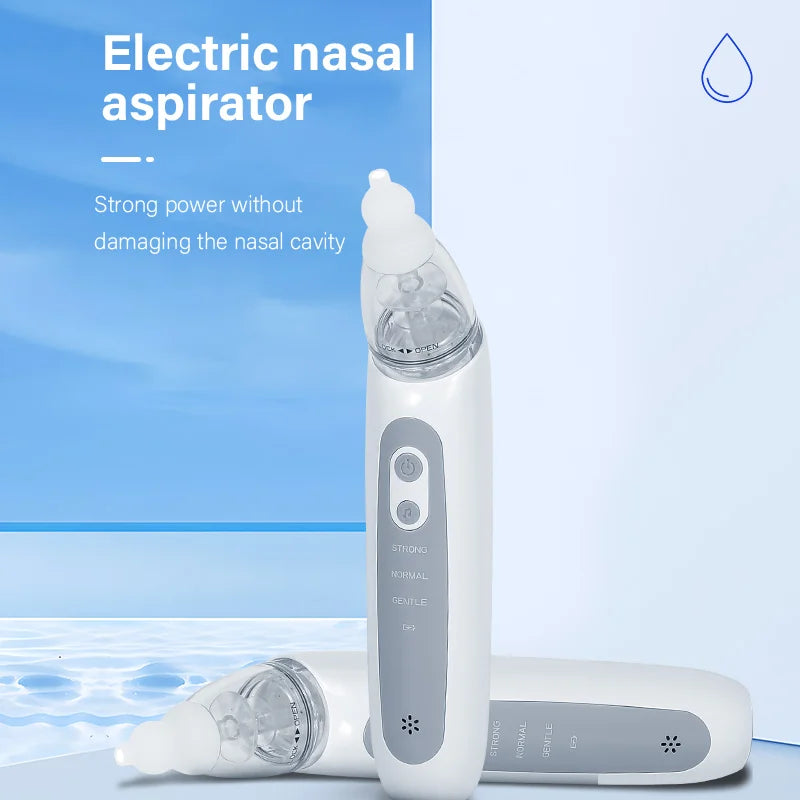 Rechargeable Electric Baby Nasal Aspirator - Gentle Nose Cleaner for Infant Nasal Care