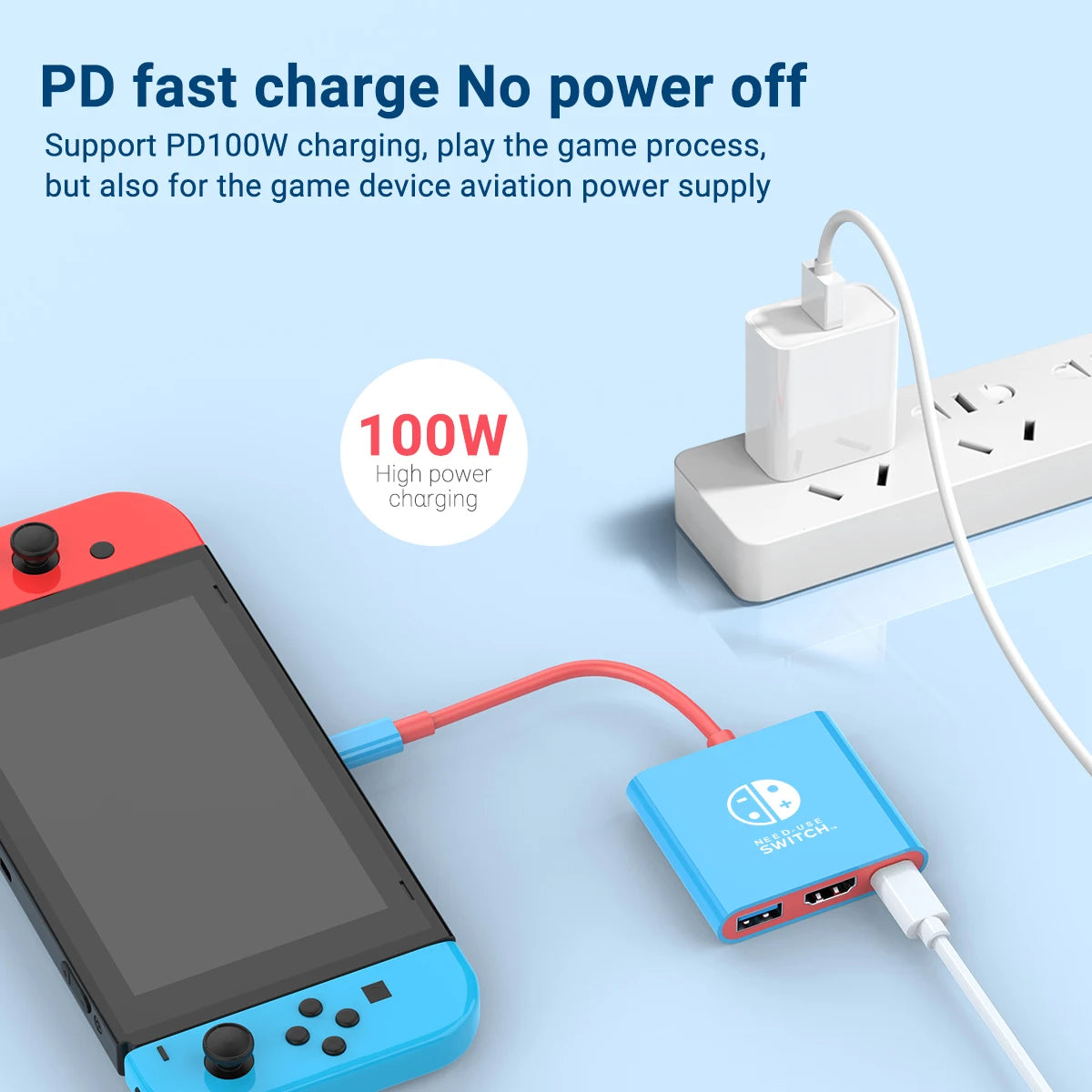 Portable Nintendo Switch Docking Station — Type-C Hub with HDMI & USB 3.0 for Travel Gaming