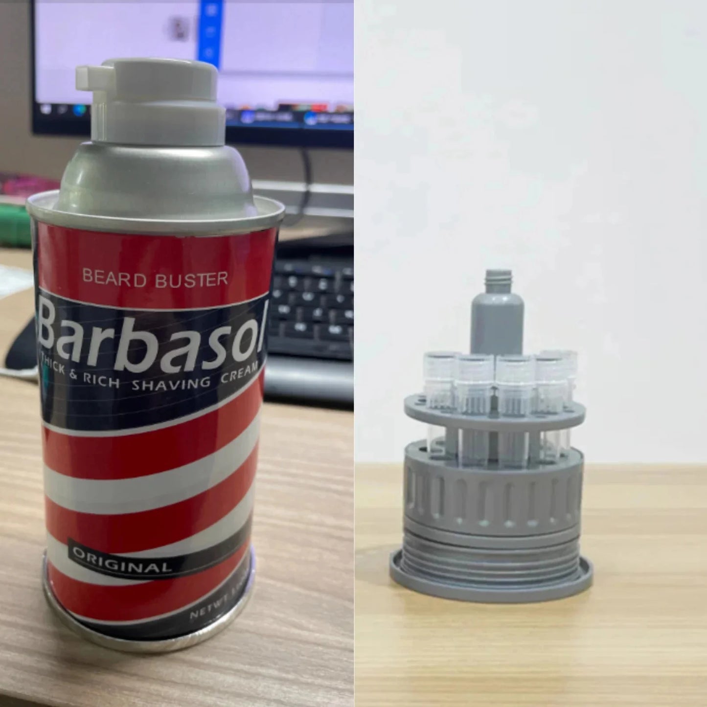 Barbasol Dennis Nedry Jurassic Park DNA Jar Replica — Movie Prop Desktop Ornament (best SEO)