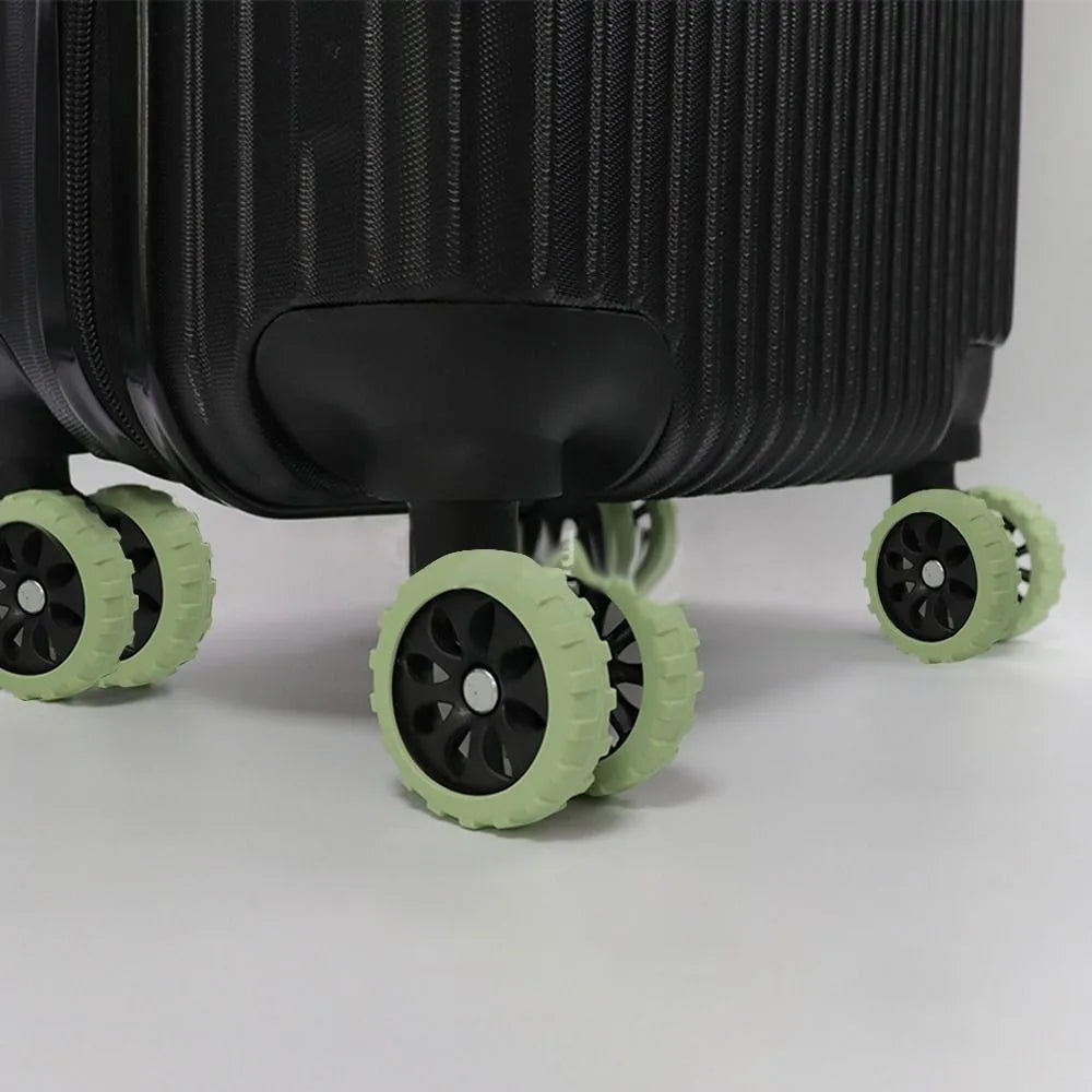 Universal Silicone Luggage Wheel Covers — Travel Suitcase Caster Protector, Noise & Wear Reduction