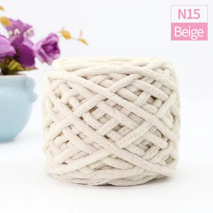 QJH Chunky Blanket Yarn – Luxury Thick Polyester Jumbo Knitting & Crochet Yarn for Blankets & Pillows, 100g Ball