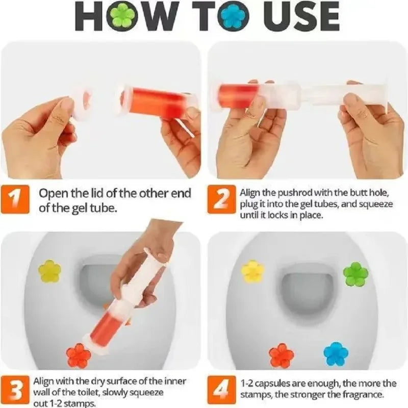 Yunliwei Toilet Cleaner Gel Stick - Long-Lasting Fragrance, Deodorizing Toilet Cleaning Gel for Fresh Bathroom Care