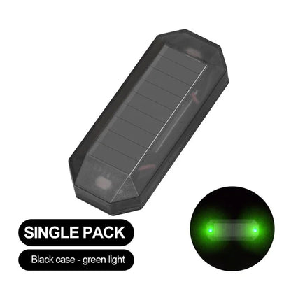 Car Mini LED Solar Warning Light - Wireless Anti-Theft Dummy Alarm Strobe Security Lamp