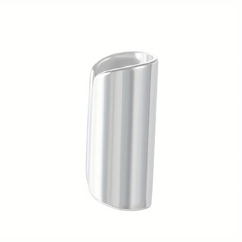 Simple Long Tube Geometric Stainless Steel Ear Cuff — Non-Piercing Jewelry for Men & Women Daily Wear