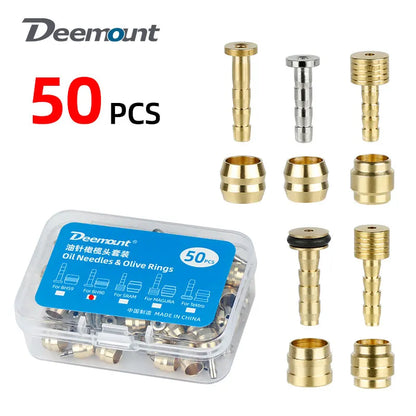50pcs Bicycle Brake Olives & Inserts – Hydraulic Connector Replacements for SHIMANO BH90/BH59, SRAM, Magura, Tektro