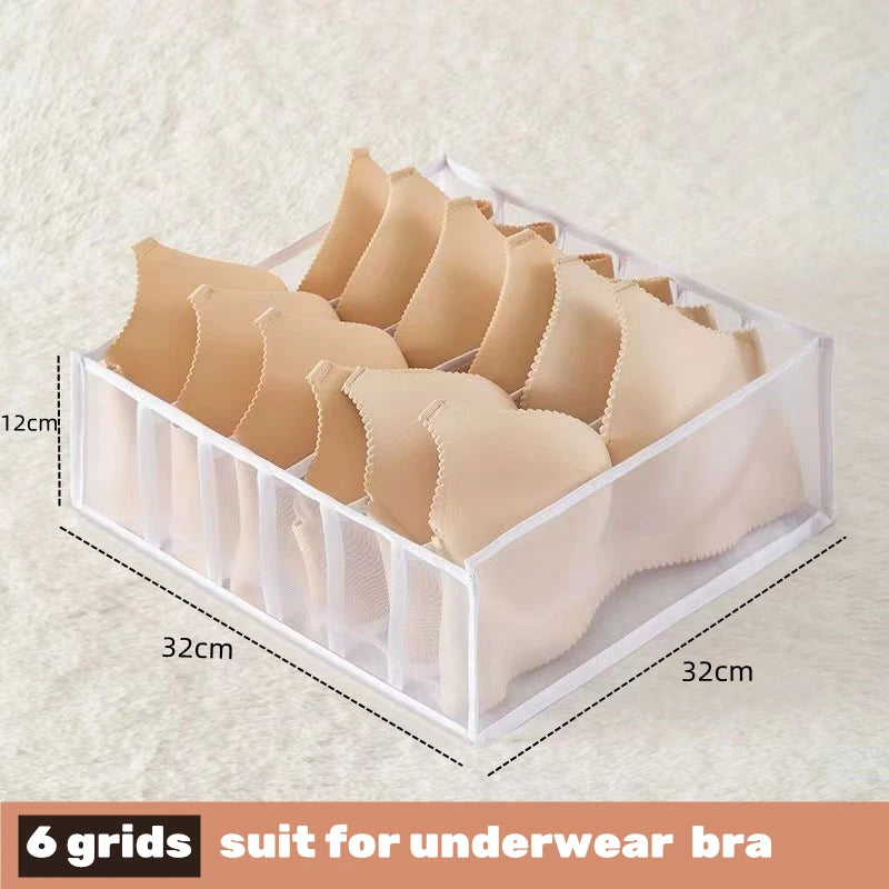 Underwear & Socks Organizer Box – Drawer Dividers for Bras, Pants, Scarves, Ties, Jeans, and Clothing Storage