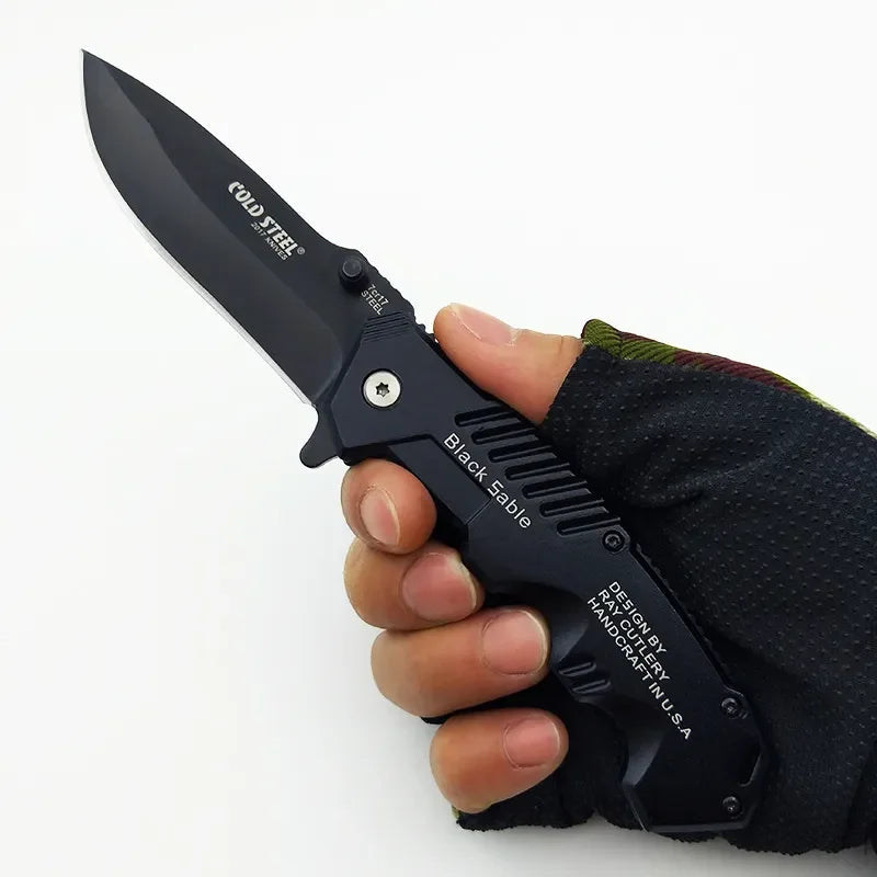High Hardness Folding Tactical Survival Knife - Outdoor Self-Defense EDC Tool for Camping & Hunting