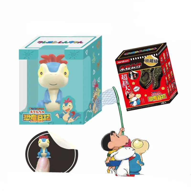 Crayon Shin-Chan Anime Blind Box Figures — Dinosaur Diary Baby Rice Grains Doll, Creative Collectible Toy for Kids & Gifts