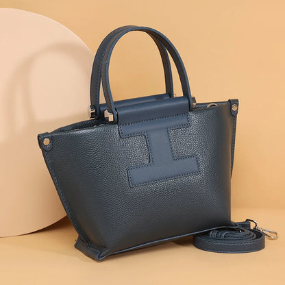 Luxury Cowhide Women’s Tote Bag – High-Quality Genuine Leather Shoulder and Crossbody Handbag, Fashionable Sac A Main