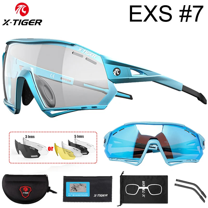 X-TIGER Polarized Cycling Glasses — Photochromic MTB & Road Bike Sunglasses for Sports