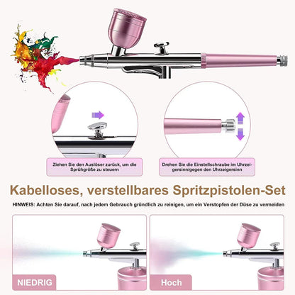 Portable Single-Action Airbrush Spray Gun — 0.3mm Nozzle Pen for Model, Cake, Nail, Car Painting & Beauty Inkjet
