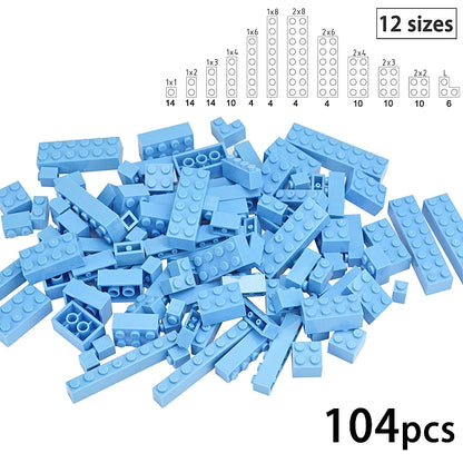 DIY Building Block Wall Figures Bricks - 1x2, 1x3 & 1x4 Small Construction Bricks for Creative Building & Educational Play