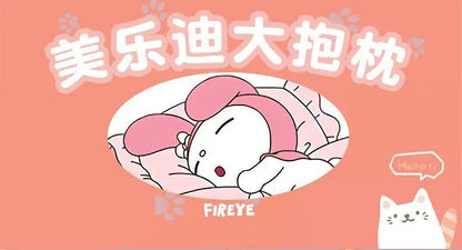Sanrio My Melody & Kuromi Plush Dolls – Cute Soft Stuffed Animal Pillow, Cartoon Plush Toy for Girls’ Birthday & Christmas Gifts