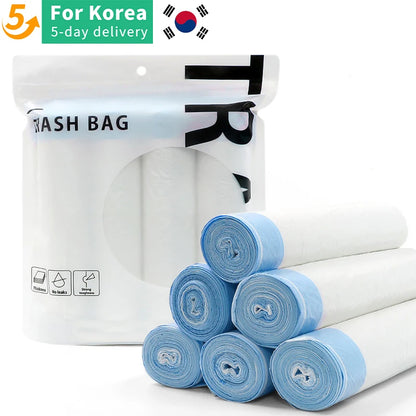 Drawstring Transparent Garbage Bags – Disposable Household Trash Bags for Kitchen, Dorm, & Living Room, 3 Size Options