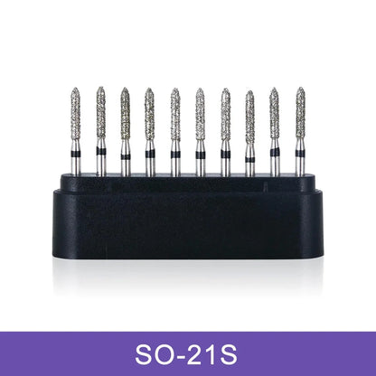 AZDENT Dental Diamond Burs Kit – Multiple Models with Black Storage Box for High-Speed Handpiece