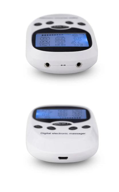 Digital TENS EMS Massager — Electric Pulse Muscle Stimulator with Electrode Pads for Back and Neck, Home Use