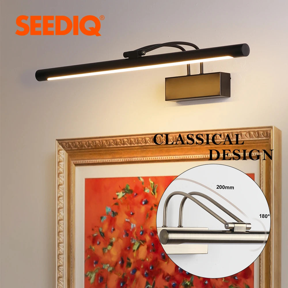 LED Bathroom Wall Light – Black Copper 8W Modern Wall Sconce AC85-265V Interior Picture Lamp