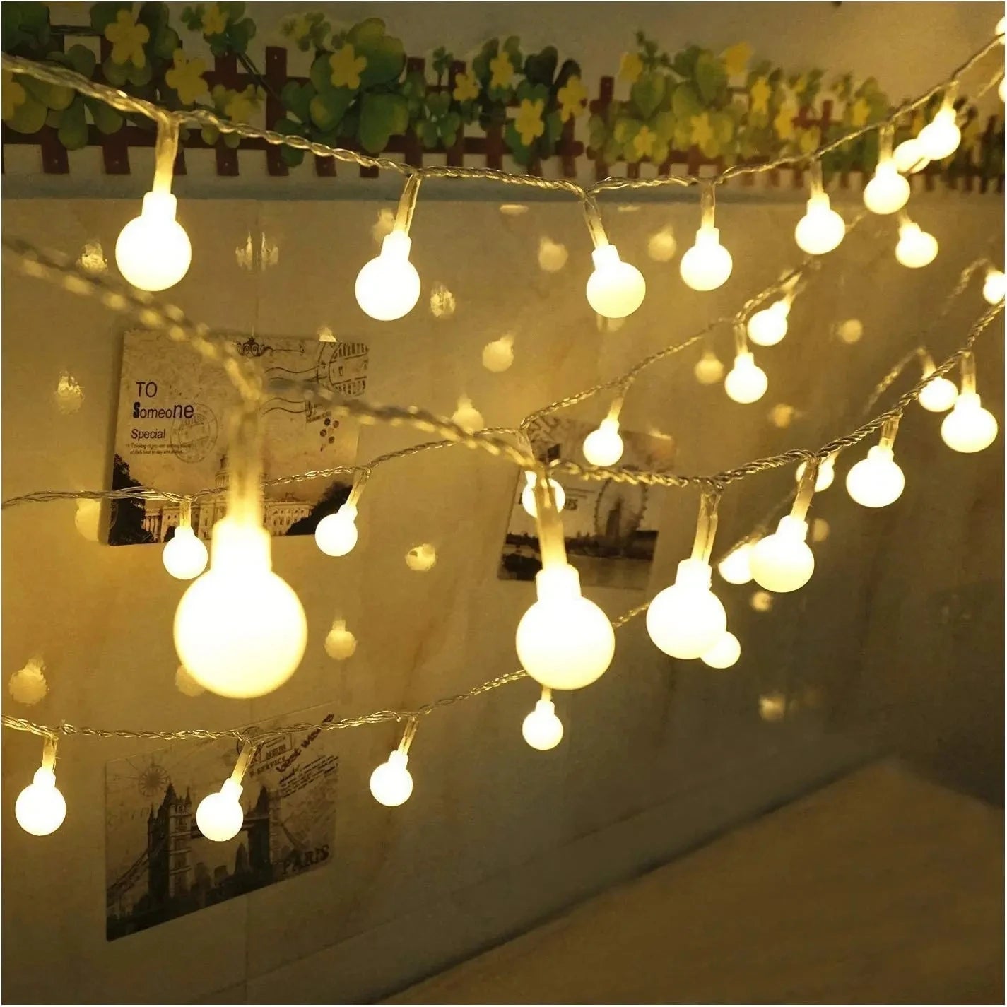 10M LED Ball String Lights – Outdoor Fairy Garland Bulb Lights for Garden, Wedding, Party & Christmas Home Decoration