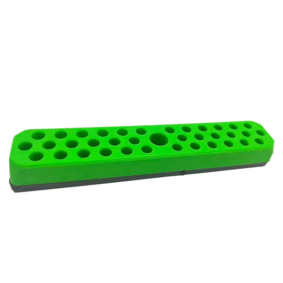 43-Hole Magnetic Screwdriver Bit Storage Box - 1/4-Inch Hex Bit Holder for Toolboxes and Drill Bit Storage
